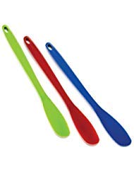 Norpro Heat-Resistant Nylon Scraper Spatula (11-Inch, Red/Blue/Green Combo)