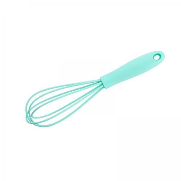 Merishopp 4Xsilicone Whisk Kitchen Utensil Non Scratch Mixer Egg Beater Frothing Green