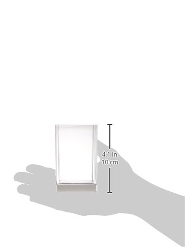 Idesign Tumbler Cup, The Clarity Collection - 2.5    X 2.5    X 4   , Clear And Brushed Nickel