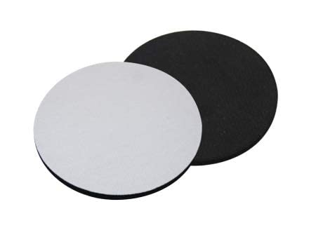 6 Sublimation Dye Rubber Base And Fabric Surface Round Coasters - 1/8'' Thick Blank Heat Thermal Transfer (10 X 0,03 Cm) Coated
