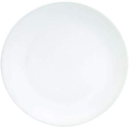 Everbuy Microwave Safe & Unbreakable Round Full Plates (White, Set Of -12)