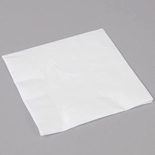 Classy Frosty White 2-Ply Beverage Napkins - Mid Count, 5''X 5'' (Pack 40) - Soft & Durable Material - Perfect For Parties & Eve