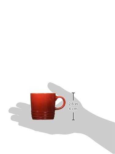 Le Creuset Stoneware Espresso Mug, 3 Oz., Cerise, 1 Count (Pack Of 1)