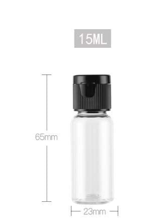 12Pcs 15Ml/0.5Oz Empty Clear Plastic Soft Squeezable Bottle With Flip Cap For Cosmetic Sample Lotion Shower Gel Emulsion Toiletr