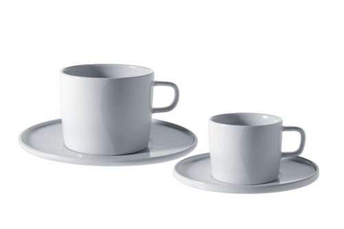 A Di Alessi 3-1/4-Inch Platebowlcup Mug, White Porcelain, Set Of 4