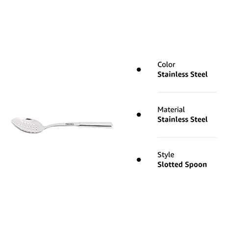 Viking Culinary Solid Forged Stainless Steel Slotted Spoon, Ergonomic Stay-Cool Handles, Dishwasher Safe