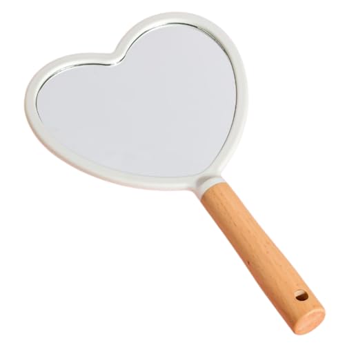 Nestasia Love Heart Hand Mirror | Lightweight And Adorable Vanity Mirror For Makeup And Touch-Ups On The Go | Crystal-Clear Refl