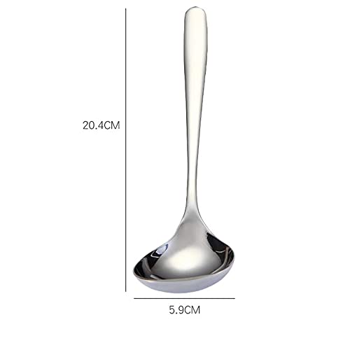 Mbbitl 2-Pack Soup Ladle 304 Stainless Steel Spoon Kitchen Serving Sauce Server - Silver