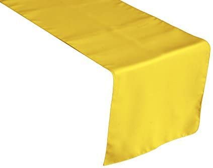 LA Linen Polyester Poplin Table Runner 14  by 108-Inch  Light Yellow