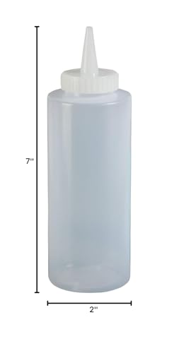 Update International Sbc-08 8 Oz. Clear Squeeze Bottle (Pack Of 6)