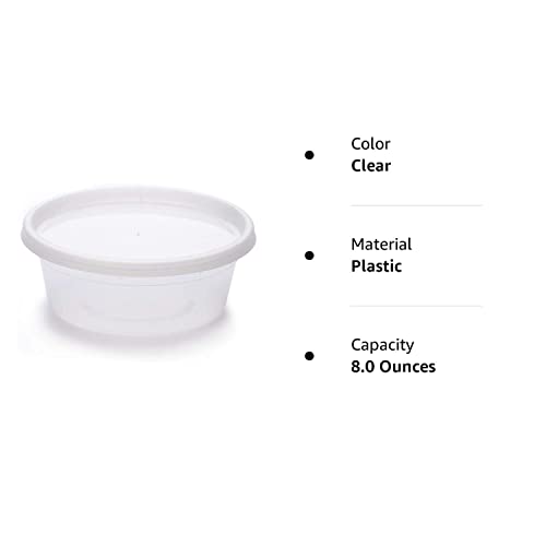 Deli Food Storage Containers With Lids (48 Count) (8Oz)