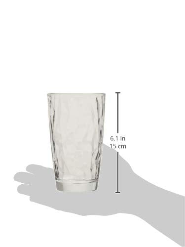 Bormioli Rocco Diamond cooler glasses  clear  16 oz  Set of 6