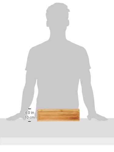Lipper International Bamboo Wood Tea Box With 8 Compartments, 12-3/8'' X 7-3/8'' X 3-3/5''