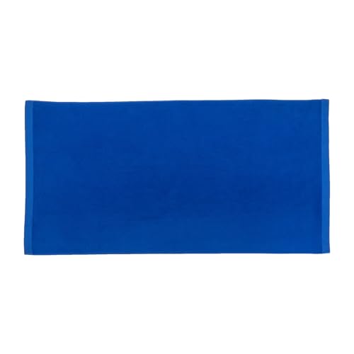 Heavy Weight Jumbo Size Dobby Hem Velour Beach Towel (Royal)