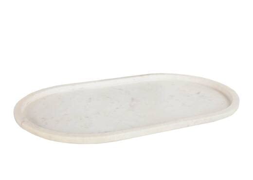 White Marble Accessories Tray, Vanity Tray 14X7 Inch