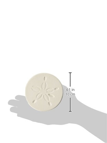Kate Aspen Sea Shore Sand Dollar Drink Nautical Wedding Favor  Single Coaster  White