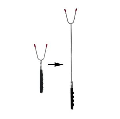 Handy Housewares Telescoping Barbecue Fork, Camp Fire Roasting Stick, Extends From 10'' To 33'' Long, Great For Bbq Hot Dogs, Sm