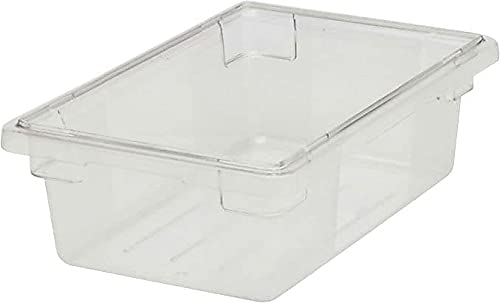 Rubbermaid Commercial Products,Polycarbonate Food Storage Box/Tote For Restaurant/Kitchen/Cafeteria, 3.5 Gallon, Clear (Fg330900