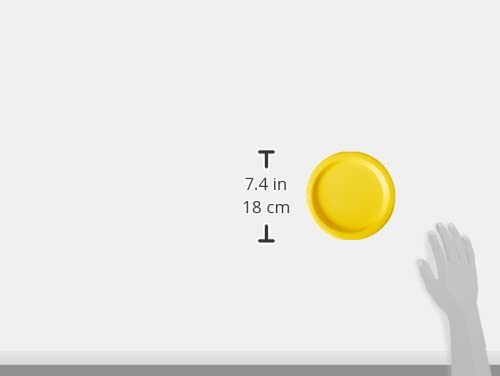 Neon Yellow Paper Round Dessert Plates (Pack Of 20) 7'' - Vibrant & Disposable Tableware, Perfect For Birthday Parties, Bbqs, Ev