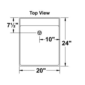 Mustee 18F Utilatub Laundry Tub Floor Mount, 24-Inch X 20-Inch, White