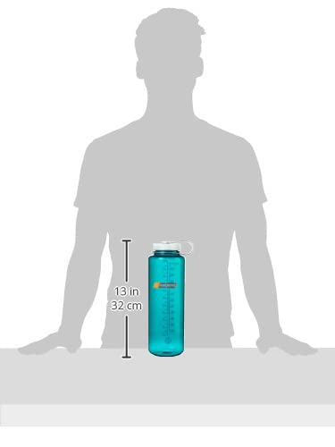 Nalgene Sustain Tritan BPA-Free Water Bottle Made with Material Derived from 50% Plastic Waste  48 OZ  Wide Mouth  Trout