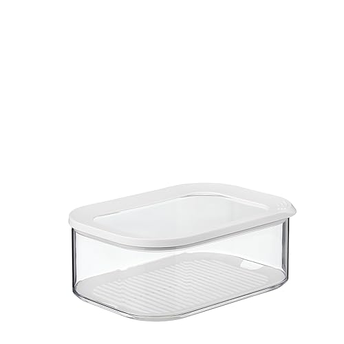 Mepal  MODULA Cheese Box for Cheddar or Mozzarella with Transparent Lid  Airtight  Portable  BPA Free  Holds 68 oz  1 Count