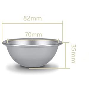 Topincn 4Pcs Half Ball Sphere Bath Cake Pan Aluminum Hemisphere Cake Pan Half Ball Cake Mold Bikini Cake Dessert Pudding Baking