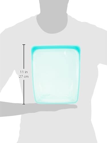 Stasher Platinum Silicone Food Grade Reusable Storage Bag, Aqua (1/2 Gallon) | Reduce Single-Use Plastic | Cook, Store, Sous Vid