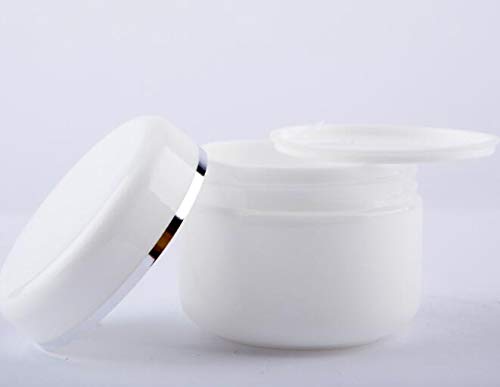 Xingzi 6Pcs White 8 Oz (250Ml) Cosmetic Jars With Liners And Dome Lids Empty Refillable Face Cream Lip Balm Lotion Bottles Plast