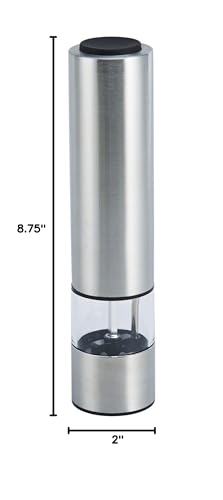 Kamenstein Unfilled Battery Operated Grinder With Light, 9-Inch, Assorted, 1 Count (Pack Of 1)