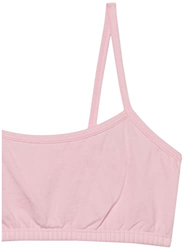 Fruit Of The Loom Girls Cotton Spaghetti Strap Sport Bra, Bittersweet Pinkheather Greywhite, 38