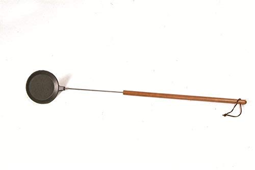 Rome 1024 Family Campfire Cast Iron Skillet With Steel And Wood Handle, 6-Inch