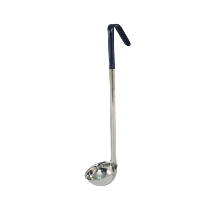 CAC Stainless Ladle SSLD20BL One Piece Blue Handle 2 oz 12 inch