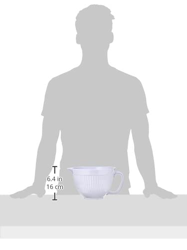 Norpro Grip-EZ Mixing Bowl, 3-Quart Melamine, White, Model 1016