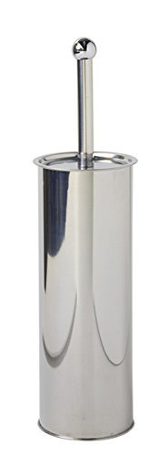 Stainless Steel Toilet Brush And Holder (1 Piece) (Material: Stainless Steel & Nylon)