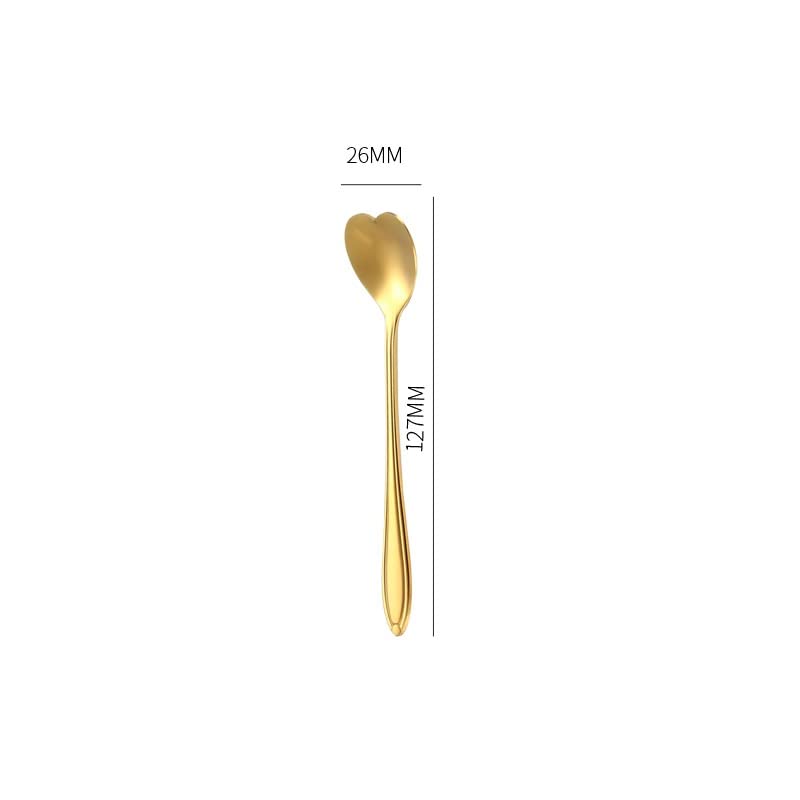 20 Pieces Stainless Steel Coffee Spoon Creative Dessert Spoons For Sugar, Stir, Ice Cream, Cake, Teaspoon Set Heart Shaped Spoon