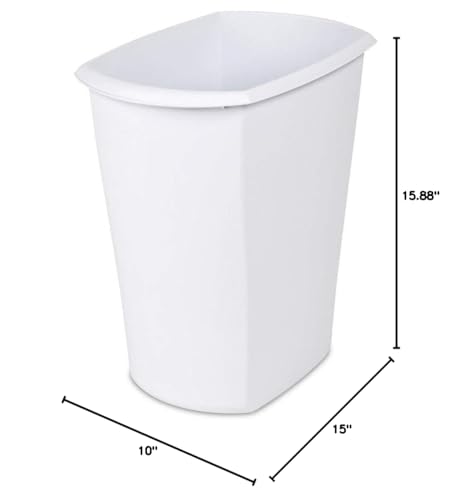 Sterilite 10528006 White Waste Can
