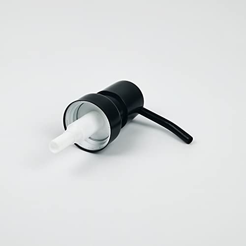 Lexxon Black Soap Lotion Dispenser Replacement Pump Stainless Steel Fit Standard 8Oz / 16Oz Boston Round Bottles (2)