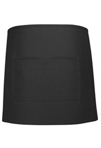 Black Half Bistro Apron, 19inchL By 27inchW