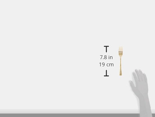 Lillian Tablesettings Glossy Plastic Forks - 5 1/2'' x 1''  Gold  24 Pcs