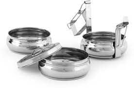 Royal Sapphire Stainless Steel Bento Box Belly Lunch Box, Tiffin Box, Food Container, Indian Tiffin, Food Storage Container 13 C
