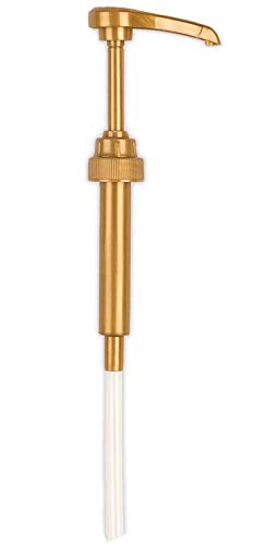 Gold Coffee Syrup Pump for 750ml Bottles (Pack of 1) | Fits Torani, (Monin 1 Liter Plastic Bottle Only), DaVinci, Jordans Skinn