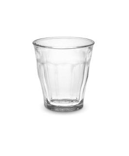 Duralex Picardie Drinking Glasses Set Of 6 - Tempered Glass Tumblers With Microfiber Polishing Cloth Classic Design, Easy To Hol