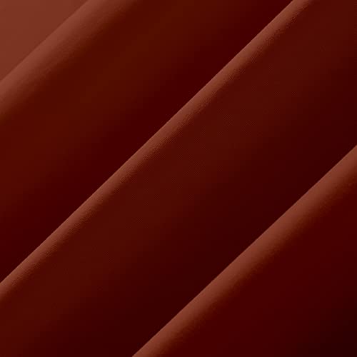 Blackout Curtain Room Darkening Long Door - 9 Feet (Fire Brick, Thermal Insulated, Noise Reducing, Eyelet Design)