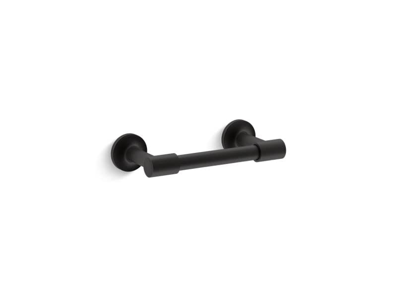 Kohler 14377-Bl Purist Pivoting Toilet Paper Holder Wall Mount, Metal Toilet Paper Holder, Matte Black