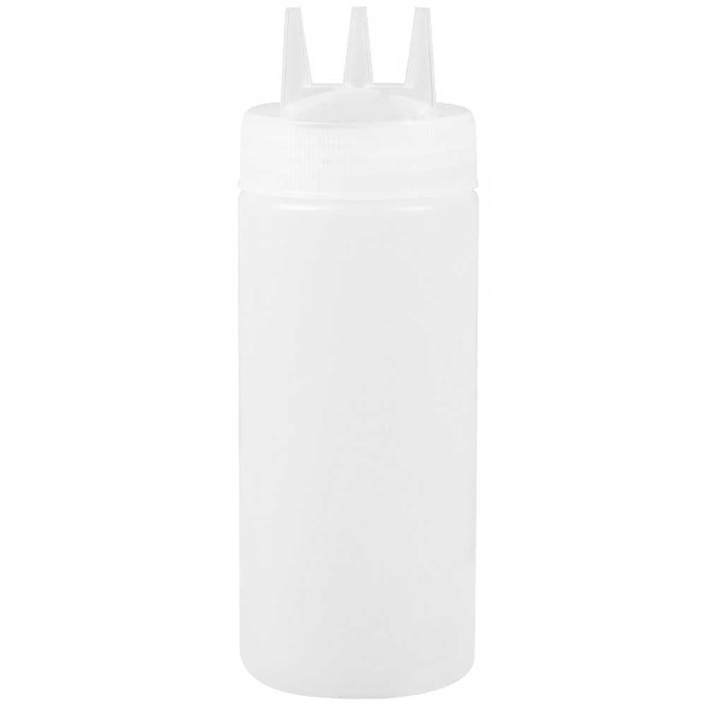 Teensery Plastic Squeeze Bottle 3 Hole Squeeze Condiment Bottle Sauce Dispenser Salad Dressing Container for Sauce Oil Vinegar K
