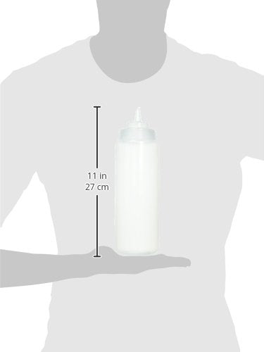 Update International Sbc-32W Squeeze Bottle, 32 Oz., Wide Mouth, Clear, (6/Pack)