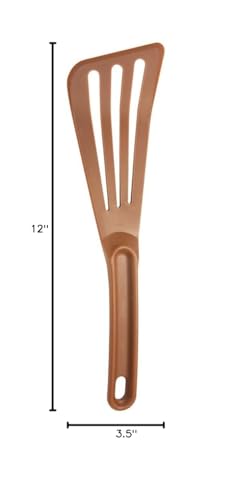 Mercer Culinary Hell'S Tools Hi-Heat Slotted Spatula, 12 Inch X 3.5 Inch, Brown