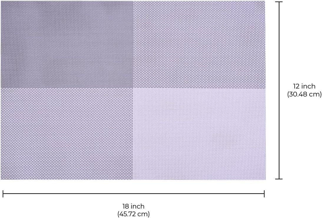 Notting Hill White Gray Placemats – Washable Heat Resistant
