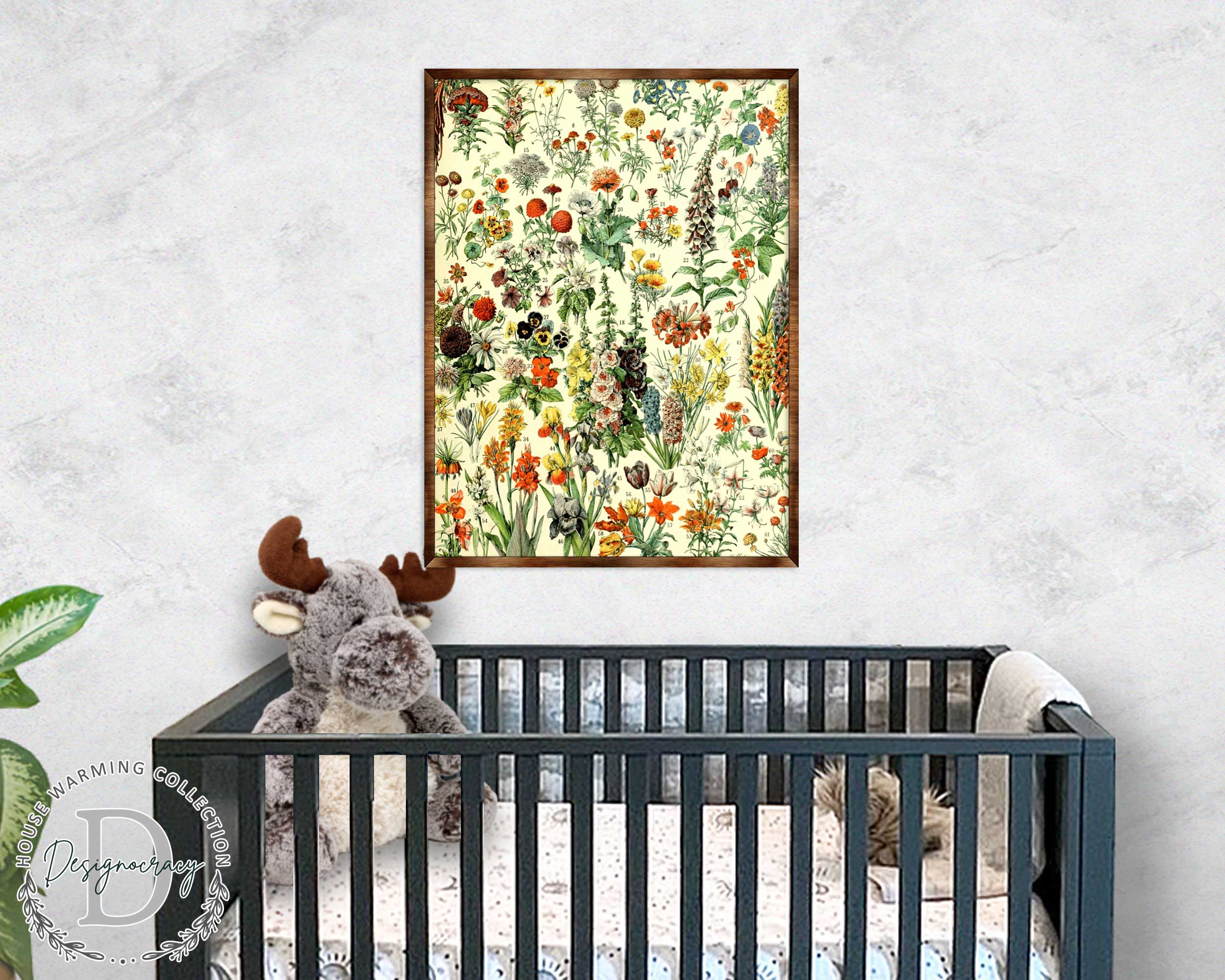Flowers Montessori Wooden Poster - Homeschool I Educational Poster - Classroom Decor - Aesthetic - 310222